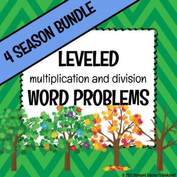 Preview of LEVELED Multiplication & Division Word Problems BUNDLE!