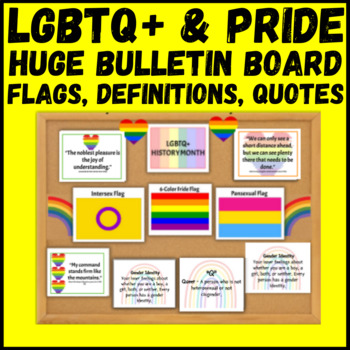 Preview of BUNDLE LGBTQ Bulletin Board for Pride Month for Middle School and High School