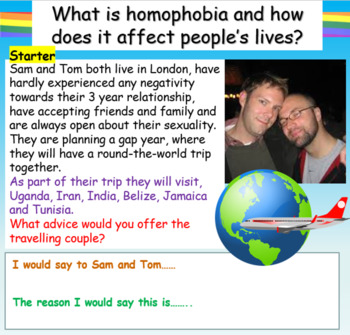 Preview of LGBT: Homophobia - Presentation and Worksheets