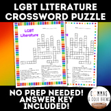 LGBT Literature Crossword Puzzle for Pride Month | NO PREP