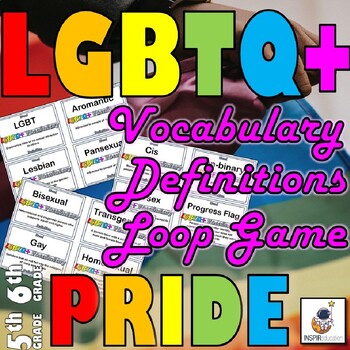 Preview of LGBT+ Pride Card Game (I have...who has?) Key language definition acquisition