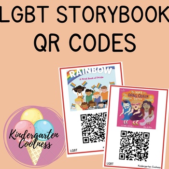 Preview of LGBT storybook QR code flashcards