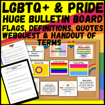 Preview of BUNDLE LGBTQ Pride Month Activity and Bulletin Board Set