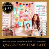 LGBTQ+ Bulletin Board Set: Queer Icons Inclusive Resource