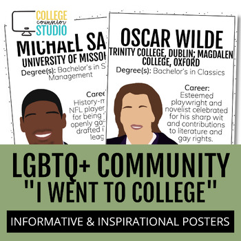 Preview of LGBTQ+ Community College & Career Posters | LGBTQ+ Pride Month