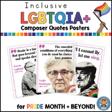 LGBTQ+ Composer Quotes Posters for Pride Month | Inclusive