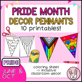 PRIDE LGBTQ+ Decorative Pennants - 10 sheets | Pride Month