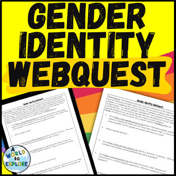 Preview of LGBTQ Gender Identity Activity WEBQUEST for Pride Month