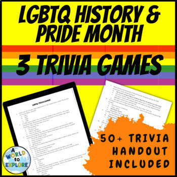 Preview of LGBTQ History and Pride Month Activities for Middle School and High School