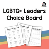 LGBTQ+ Leaders Choice Board | June Pride Month | Enrichmen