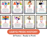 LGBTQ PRIDE History (set of 8 posters), Pride month poster