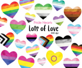 LGBTQ+ Pride Flag heart clip art, Safe Space, Pride Flags