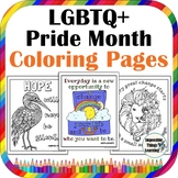 LGBTQ+ Pride Month Coloring Pages with inspirational quote