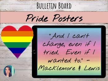Preview of LGBTQ+ Pride Posters: Empowering & Inclusive Music Lyric Bulletin Board Posters