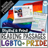 LGBTQ+ Pride Reading Comprehension Passages Diversity LGBT