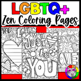 LGBTQ Pride Zen Doodle Coloring Pages, Activity & Worksheets