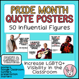 LGBTQ+ Quote Posters - 50 Figures | Pride Month (Jun) | LG
