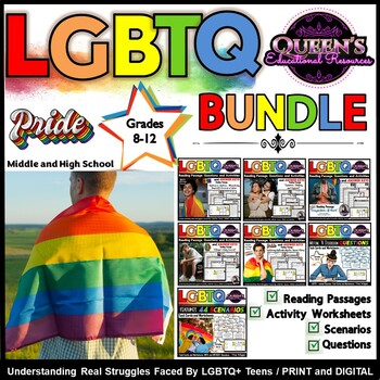 Preview of LGBTQ Reading Passage | LGBTQ Activities | LGBTQ Worksheets | Pride Month
