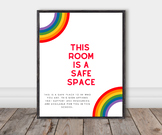LGBTQ+ Safe Space Sign Poster