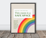 LGBTQ+ Safe Space Sign Poster