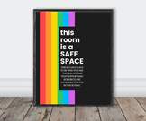 LGBTQ+ Safe Space Sign Poster