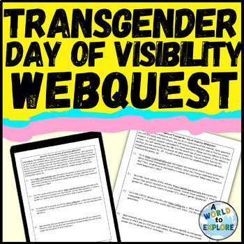 Preview of LGBTQ Transgender Day of Visibility Pride Month Activity - Middle or High School