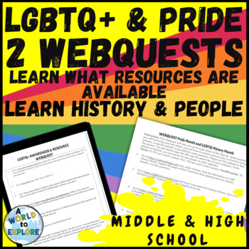 Preview of BUNDLE LGBTQ Pride Month Activities for Middle School ELA and Social Studies
