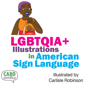 Preview of LGBTQIA+ ASL illustrations