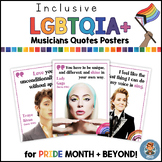 LGBTQIA+ Music Quotes Posters for Pride Month | Inclusive 