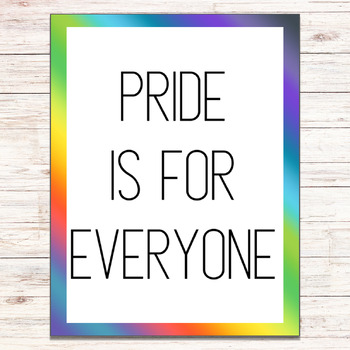 LGBTQIA+ Posters for Pride Month or All Year Bulletin Board Classroom Decor