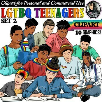 Clipart - LGTBQ Teenagers / LGTBQ Teens Clipart (SET 1)