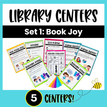 Preview of LIBRARY CENTERS / MAKER SPACE Set 1: BOOK JOY Reading Centers