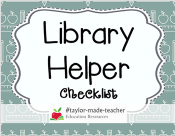 Preview of LIBRARY HELPER Checklist {Editable Word DOC Template}