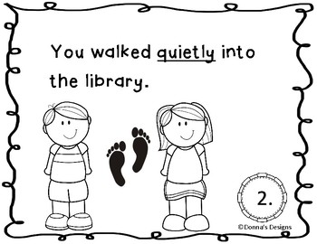 LIBRARY MANNERS SCOOT GAME by Donna's Designs | TPT