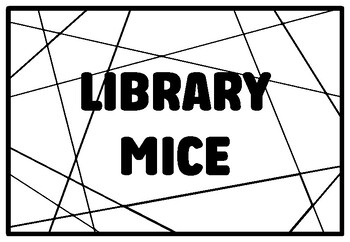 Preview of LIBRARY MICE Literary Critters Coloring Pages, 1st Grade Emergency Sub Plans