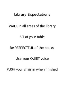 Preview of LIBRARY SIGNS