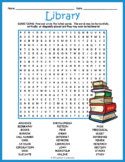 (4th, 5th, 6th, 7th Grade) LIBRARY VOCABULARY Word Search 