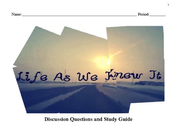 Preview of LIFE AS WE KNEW IT Study Guide