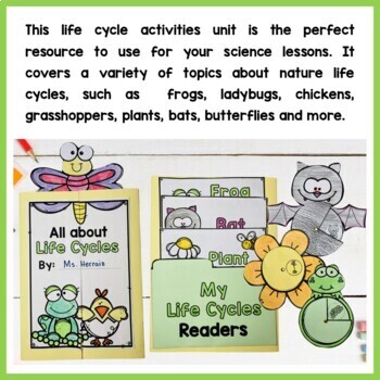 Life Cycle Spinners | Spring Crafts | Plants & Animals Readers by Ms ...