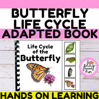 Preview of LIFE CYCLE OF A BUTTERFLY ADAPTED BOOK, BUTTERFLY LIFE CYCLE ADAPTIVE BOOK, SPED