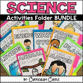 Preview of LIFE, EARTH & PHYSICAL SCIENCE Activities Folder MEGA BUNDLE
