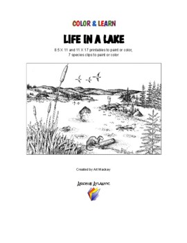 Preview of LIFE IN A LAKE - COLOR & LEARN