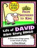 DAVID, King of Israel - Bible Story Bingo Game - for up to