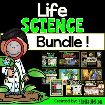 Preview of LIFE SCIENCE Real Picture Sorts, Activities and PowerPoints BUNDLE