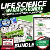 LIFE SCIENCE Warm Ups, Life Science Activities , Life Scie