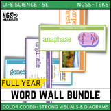 LIFE SCIENCE Word Wall Bundle - Biology Vocabulary 450+ words!