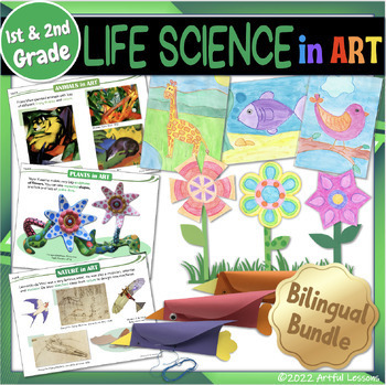 LIFE SCIENCE in ART bundle–Bilingual Bundle–Animals, Plants, Nature ...