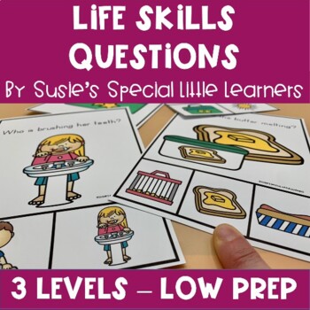 Preview of #TOUCHDOWN2024 LIFE SKILLS QUESTIONS FOR EARLY CHILDHOOD SPECIAL ED & SPEECH