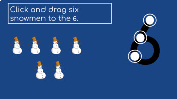 Preview of LIFE SKILLS Snowman Numbers 1-9, Click and Drag.