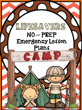 Preview of LIFESAVERS (NO PREP) EMERGENCY / SUBSTITUTE  LESSON PLANS ~ CAMPING